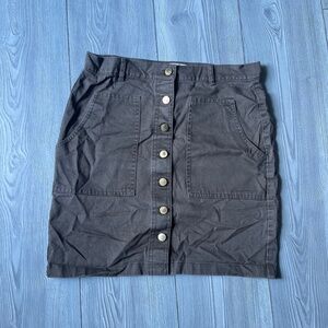 Loft Button Up Pocketed Denim Skirt